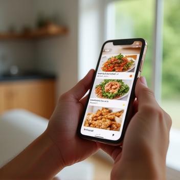 Selecting restaurants on mobile